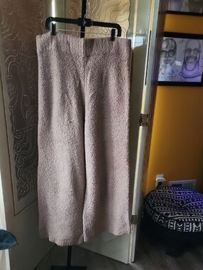 SKIMS Teddy Wide-Leg Pants in Light Beige